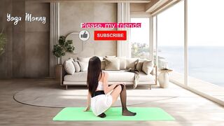 ????Yoga Stretch in a Skirt Home Exercises