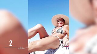Chillin’ in Bikini on the Beach with You / Natural Older Women Over 60 from USA