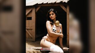 Holy Cow! AI Indian Girls Cow Bikini Lookbook Part 4 #aiart #bikini #lookbook #indian
