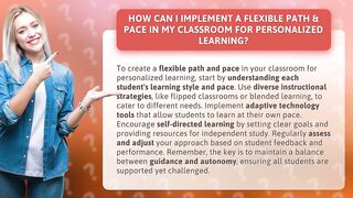 How Can I Implement a Flexible Path & Pace in My Classroom for Personalized Learning?