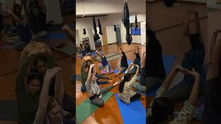 Group yoga practice #shorts #shortvideo #trending #trendingshorts #youtubeshorts #bodybalance #yoga