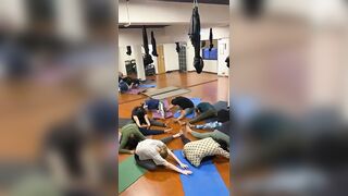 Group yoga practice #shorts #shortvideo #trending #trendingshorts #youtubeshorts #bodybalance #yoga