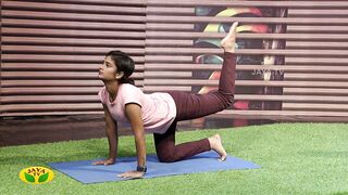 மாதவிடாய் பிரச்சனைகளை தீர்க்கும் வியாக்ராசனம் | Vyaghrasana | Dhinamum Ennai Gavani | yoga