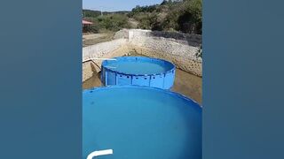 Flexible fish farming tank