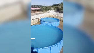 Flexible fish farming tank