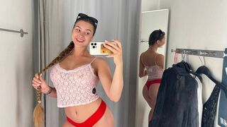 4K Try on haul | Transparent T-shirt