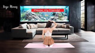 ????Yoga Stretch in Skirt Home Workout