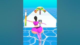 Twerk battle race running level 3 #funny #games #shorts