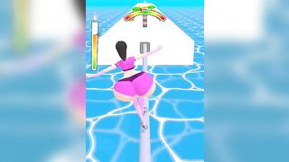 Twerk battle race running level 3 #funny #games #shorts