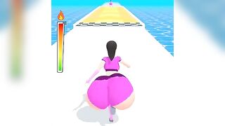 Twerk battle race running level 3 #funny #games #shorts