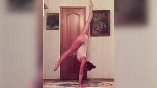 Flexible Yoga Stretching Standing Split