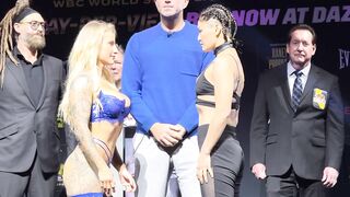 Ebonie Bridges Lingerie Weigh In Face Off On Devin Haney Undercard EsNews Boxing