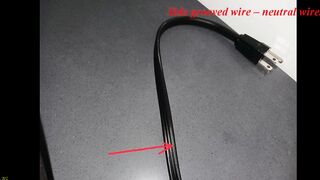 Installation of a flexible power cord for a in sink waste food disposer