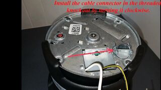 Installation of a flexible power cord for a in sink waste food disposer