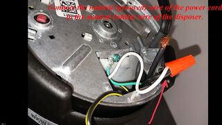 Installation of a flexible power cord for a in sink waste food disposer