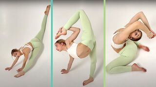 STRETCH LEGS & FEET. YOGA FEET. FLEXIBLE GIRL. TOP CONTORTION. STRETCH SPLITS. GYMNASTICS FLEX