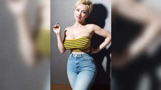 4K AI LOOKBOOK Yellow bikinis girls AI Looking