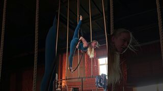 #gymnastics #dailytraining #aerialhoop #stretching #metalmusic #sports