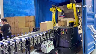 Flexible Motorized Roller Conveyor Line for use with robots MP4