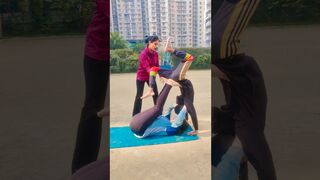 Practice makes perfect..???? #shorts #viral #youtubeshorts #ytshorts #yoga #trending #acrobatics