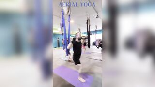 aerial yoga for beginners #strenghth #aerial #yoga #exercise #fitness #gym