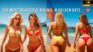 Natural and attractive women in bikinis at Goldgate Beach