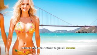 Natural and attractive women in bikinis at Goldgate Beach