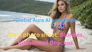 Maui photo shoot : Blondes, Bikinis, and Beaches. #lookbook #ai #4k