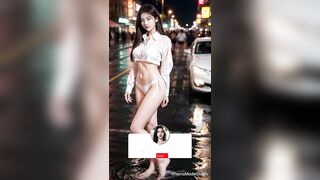 [4K] AI Model Art - Night Street Bikinis Show