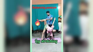 #Leg Straching and balancing posture #yoga #viral #tutorial #shorts#subscribe ???? Share Comments ????????.????