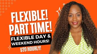 ???????? FLEXIBLE WEEKDAY & WEEKEND HOURS! $20 PER HOUR PART TIME WORK FROM HOME JOB!