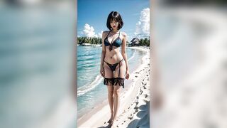 AI LOOK BOOK [Maldives, Indian Ocean Beach_Fringe lingerie] 몰디브, 인도양 해변_프린지 란제리 룩북 ^^