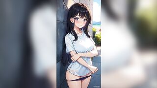 20 Imágenes de Hermosas japonesas en bikinis animes creadas por Inteligencia Artificial