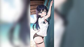 20 Imágenes de Hermosas japonesas en bikinis animes creadas por Inteligencia Artificial