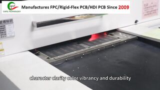 the production process of Capel flexible printed circuit boards the automatic character marking proc