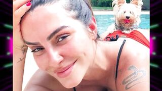 BRAZILIAN ACTRESS AND MODEL CLEO PIRES IN BIKINI ON THE BEACH