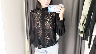 Try-on Haul (Transparent shirt) with KIRA