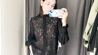 Try-on Haul (Transparent shirt) with KIRA