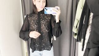 Try-on Haul (Transparent shirt) with KIRA