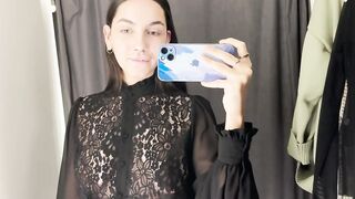 Try-on Haul (Transparent shirt) with KIRA