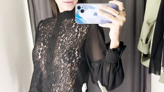 Try-on Haul (Transparent shirt) with KIRA