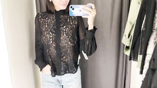 Try-on Haul (Transparent shirt) with KIRA