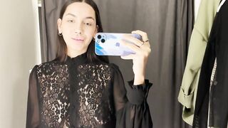 Try-on Haul (Transparent shirt) with KIRA