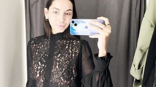 Try-on Haul (Transparent shirt) with KIRA