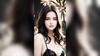 AI Art Lookbook 4K | Happy New Year 2 | Lingerie Fashion Show | AI Beauty Girl | AI 룩북 실사 그림