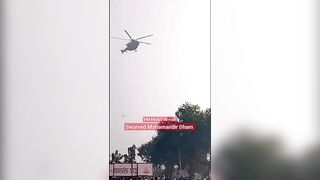 PM Modi ka Helicopter se Agman | #swarvedmahamandir Inauguration | Vihangam Yoga #varanasi #shorts