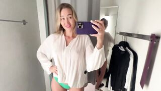 4K Transparent Try on Haul with Hillary ｜ See through clothing #viral #transparent #tits #streamer