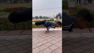 Yoga at Lotus Temple | Hard Postures #shorts #delhi#lotustemple #india #yoga #trending #viral