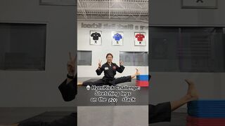 ????HyeriKick Challenge: Stretching legs on the stack#challenge #challenges #taekwondo #stretching