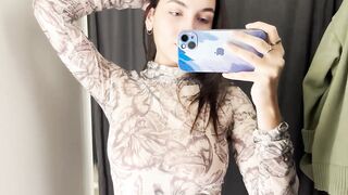 Try on Haul Transparent blouse with KIRA 2